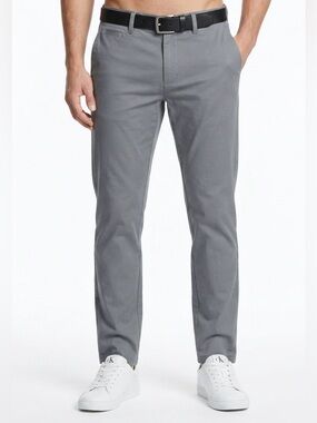 Calvin Klein Men’s Slim Fit Stretch Chino Pants - Grey 32L x 32W